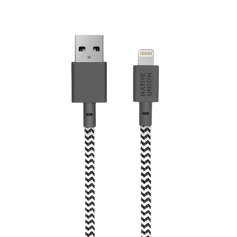BELT CABLE ZEBRA (USB-A TO LIGHTNING)