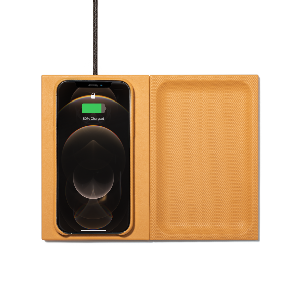 HERITAGE VALET WIRELESS CHARGER OCRE