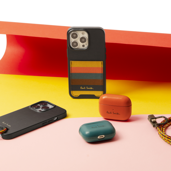 PAUL SMITH LEATHER AIRPODS PRO CASE - CORAL