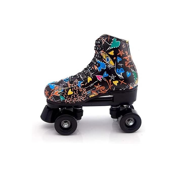 GETS 롤러 스케이트, 성인용 야외 스케이팅 라이트업용 클래식 하이탑 청소년 및 청소년용 4륜 롤러 스케이트