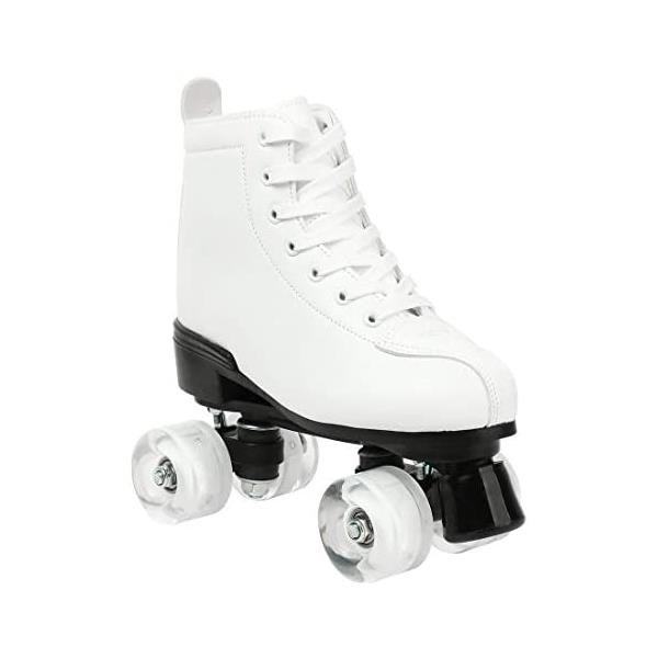 XUDREZ 클래식 롤러 스케이트 여성과 남성을 위한 하이탑 복열 가죽 롤러 스케이트