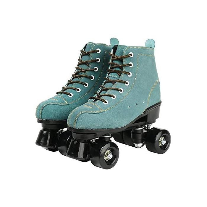 여성과 남성을 위한 XUDREZ 소가죽 롤러 스케이트 하이탑 신발 복열 디자인, 조절 가능한 클래식 프리미엄 롤러 스케이트