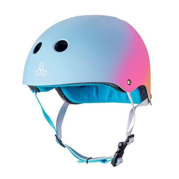 스케이트전문샵 보드매니아 TRIPLE EIGHT ROLLERSKATING COMBO SET 세트 - 패드 보호대 & 헬멧 헬멧 (SUNSET)