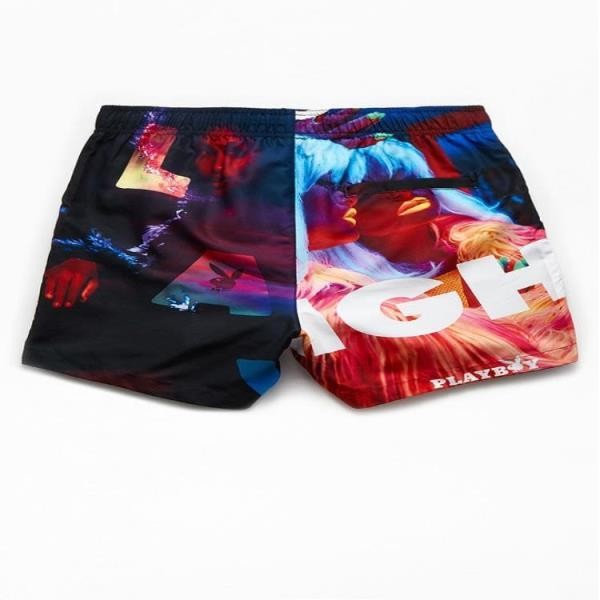 PLAYBOY BY PACSUN DOUBLE FEATURE 15 SWIM 수영복 TRUNKS 트렁크