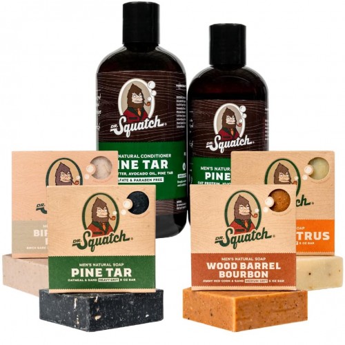 DR. SQUATCH 남성용 BAR SOAP FOREST EXPANDED PACK: NATURAL SOAP HAIR CARE SHAMPOO
