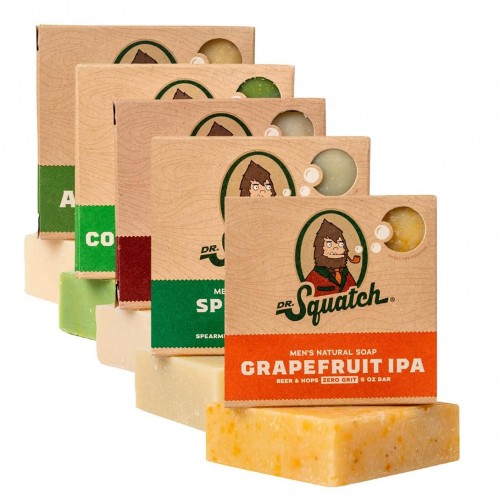 DR. SQUATCH ALL NATURAL BAR SOAP FOR 남성 5 VARIETY PACK
