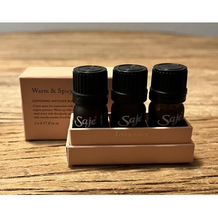 SAJE 세이지 캐나다 천연 WARM & SPICY CENTERING DIFFUSER BLEND COLLECTION (50-75% FULL)