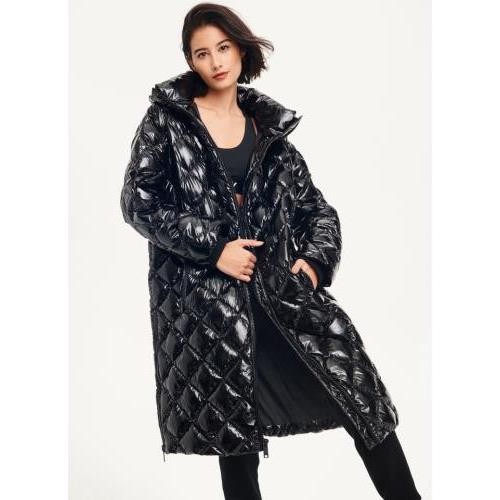 DKNY LONG QUILTED PUFFER