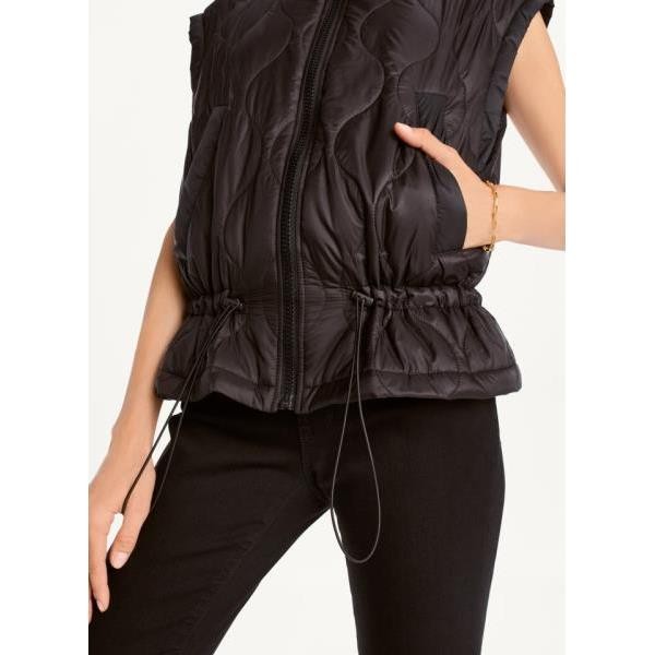 DKNY QUILTED CROPPED VEST 베스트 조끼
