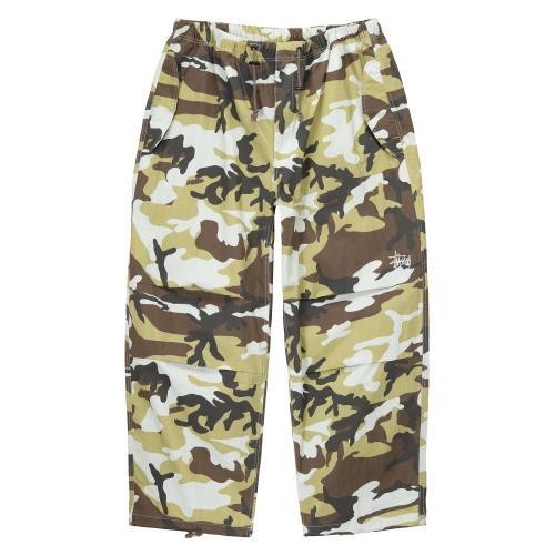 STUSSY 스투시 NYCO PRINTED OVER TROUSER 바지 팬츠 BROWN CAMO