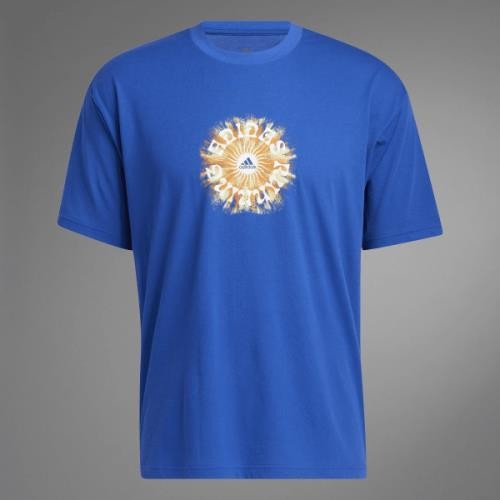 아디다스 러닝 그래픽 티셔츠 - 성별 중립 ROYAL BLUE HA4307