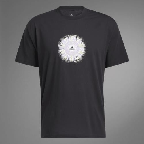 아디다스 러닝 그래픽 티셔츠 - 성별 중립 블랙 HA4308
