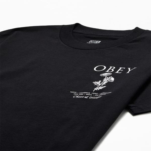 OBEY 오베이 CHAOS & DISSENT F로우ER 티셔츠