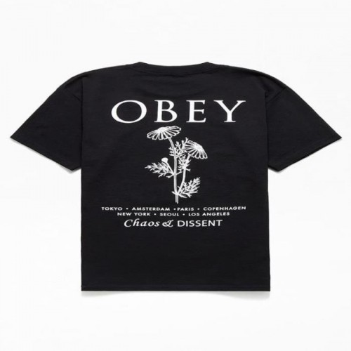 OBEY 오베이 CHAOS & DISSENT F로우ER 티셔츠