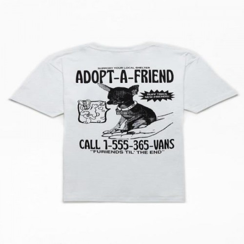 VANS 반스 미국 영국 상품 ADOPT A FRIEND 티셔츠