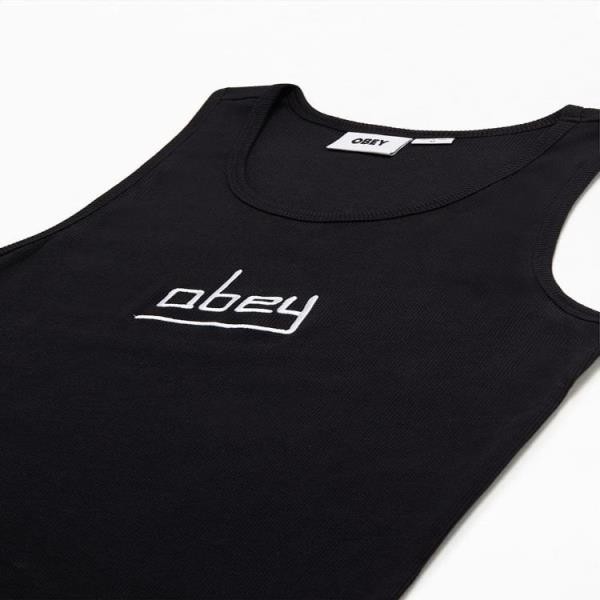OBEY 오베이 CENTRAL RIBBED 탱크탑 상의