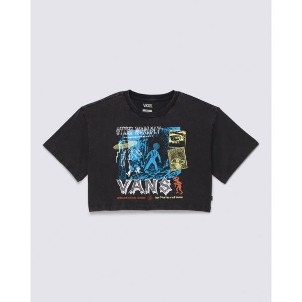 Vans 반스 미국 영국 상품 Super Natural Relax Crop 티셔츠 블랙