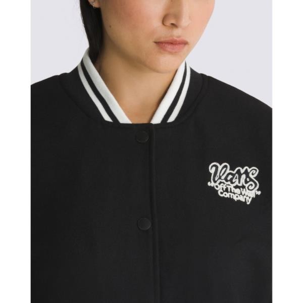 Vans 반스 미국 영국 상품 Varsity 클럽 Bomber Jacket 자켓 블랙