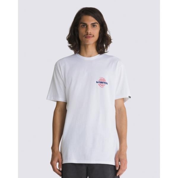 Vans 반스 미국 영국 상품 Wormhole Warped 티셔츠 화이트