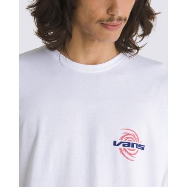 Vans 반스 미국 영국 상품 Wormhole Warped 티셔츠 화이트