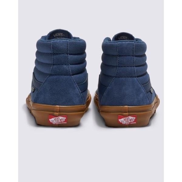 Vans 반스 미국 영국 상품 스케이트 SK8-하이 빈티지 Shoe BLUE/GUM