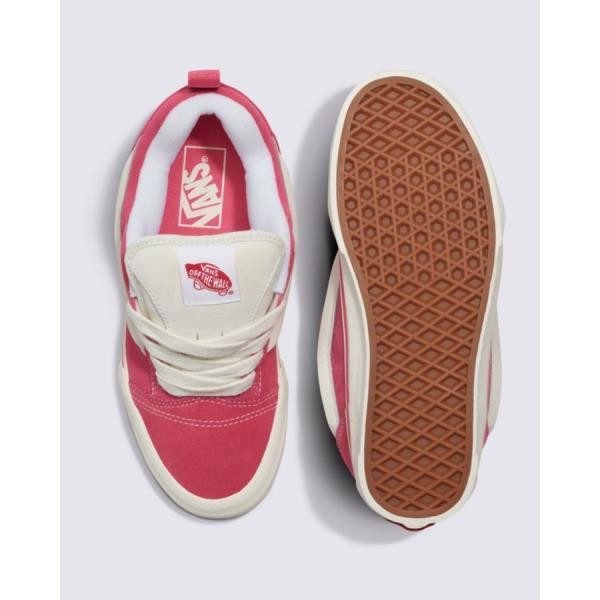 Vans 반스 미국 영국 상품 Knu Skool Shoe RETRO PINK/TRUE 화이트