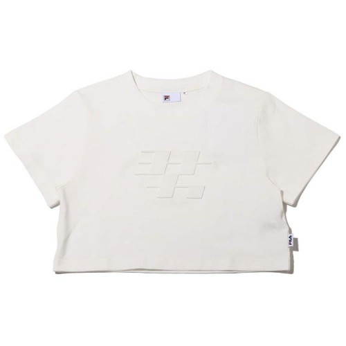 FILA × YONAKA ショート丈 Tシャツ ホワイト 23SS-S fs0188-01