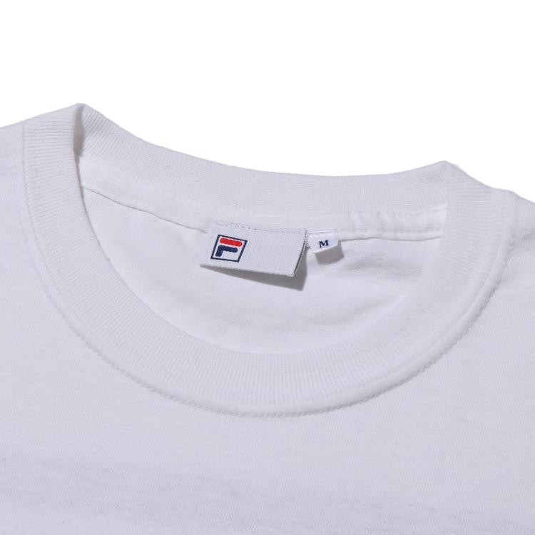 FILA X ATMOS SQUARE BIG 로고 티셔츠 화이트 fm9524-01