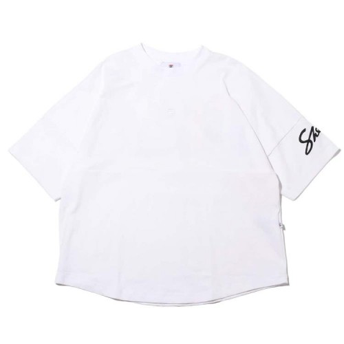 FILA × SHETA 로고 티 셔츠 티셔츠 화이트 19SS-S fm9600-01