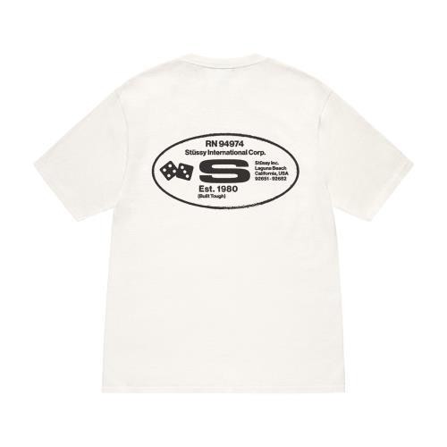 DSM STUSSY 스투시 OVAL CORP. 피그먼트 염색 티셔츠 내추럴 1600000589753