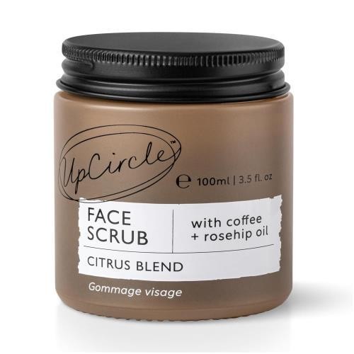 UpCircle Coffee Face Scrub 스크럽 - Citrus Blend For Normal + Dry Skin 3.5oz- Shea Butter Coconut 로즈HIP Oil Natural 비건 Exfoliator 소프트 Smooth