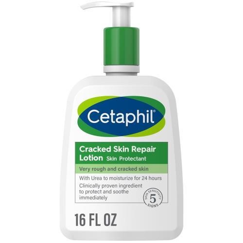 Cetaphil 16oz Cracked Skin Repair Lotion - Hypoallergenic Fragrance Free 24hr Hydration for Sensitive Rough