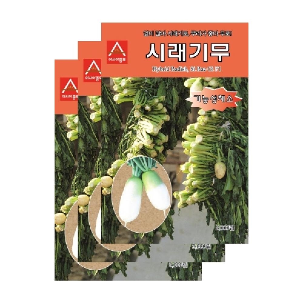 아시아종묘 채소씨앗 - 무씨앗 시래기무(2000립x3)