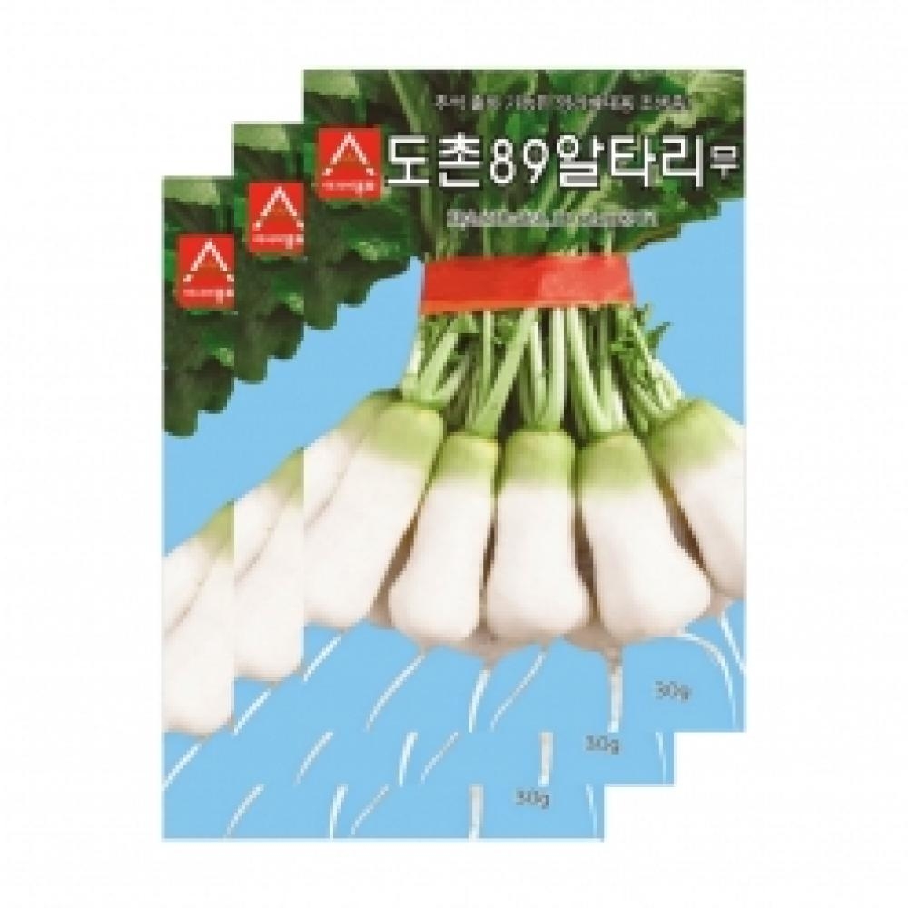 아시아종묘 채소씨앗종자 - 알타리무씨앗 도촌89알타리(20gx3)