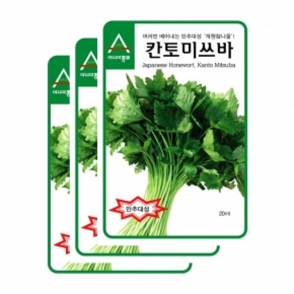 채소씨앗종자 - 참나물씨앗 만추개량 칸토미츠바-파드득나물 (5gx3)