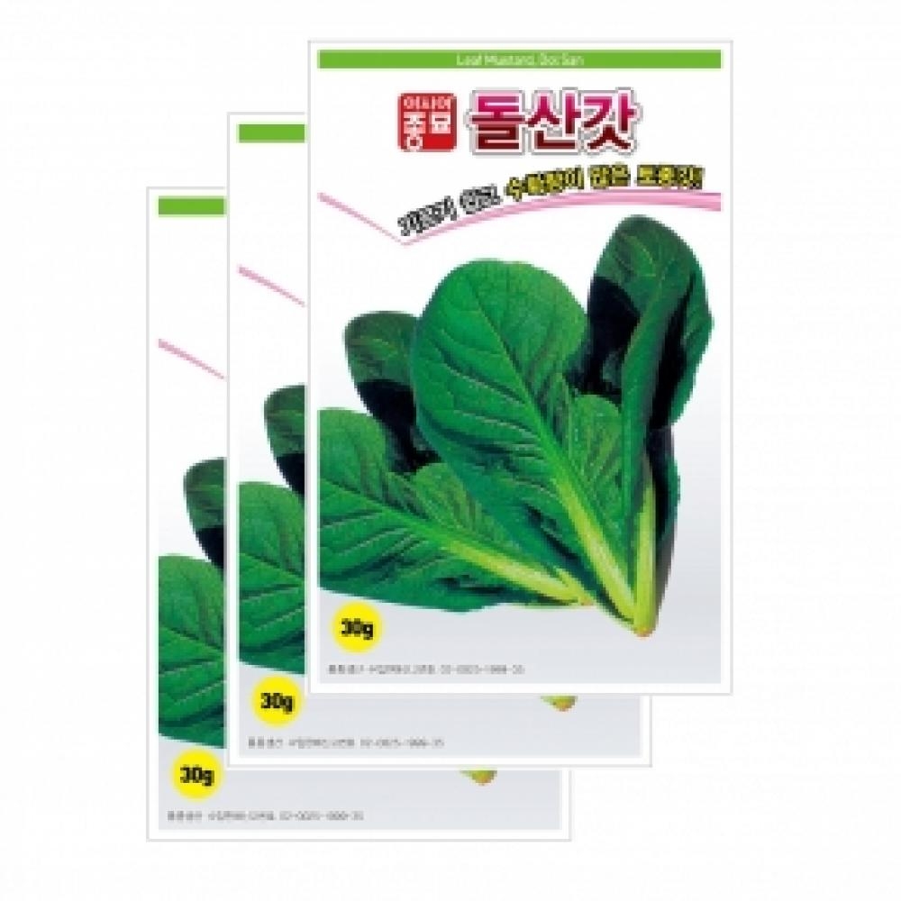 아시아종묘 채소씨앗종자 - 갓씨앗 돌산갓 (30gx3)
